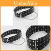 Punk Style Wide Waist Belt With Iron Buckle For Fashion Dresses And Outerwear