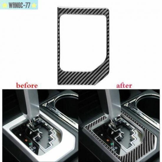 Carbon Fiber Interior Gear Shift Frame Cover Trim Fit For Toyota Tundra 2014-18