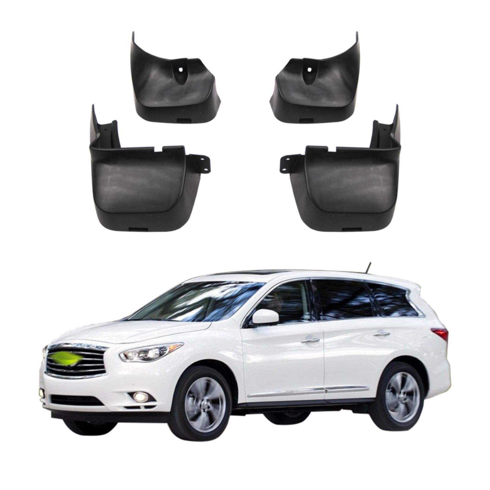 

4PCS Car Mud flaps Splash Guards Mudguards Car Mud Flaps Compatible with Infiniti JX35 QX60 2013 2014 2015 2016 2017 2018 YF-04 чёрный