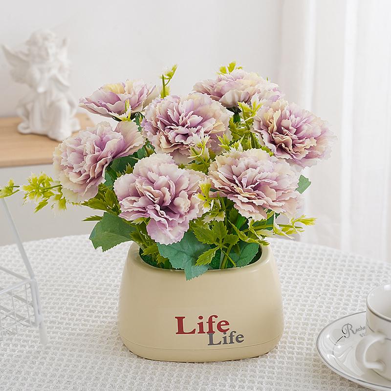 Sunflower Artificial Flower Arrangement - Small Potted Plants & Plastic Bouquets for Living Room and Dining Table Decor