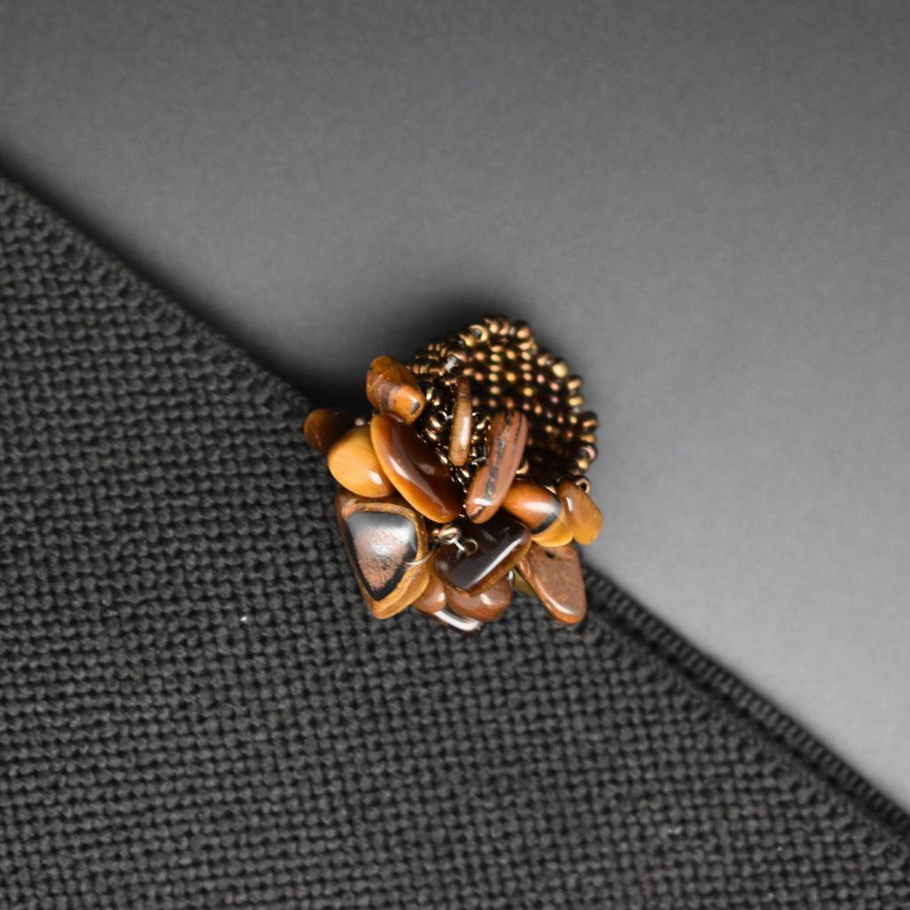 Ethnic Multi-color Stone and Bead Bohemian Ring