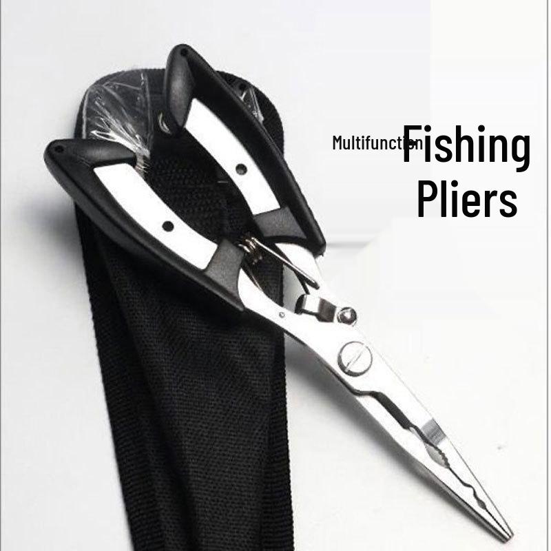 Extended Multifunctional Fishing Pliers: Hook Remover, Scissors, Line Cutter, Lead Shot, Fish Controller, Hook Tying Tool