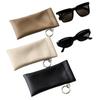 Automatic Closure Eyeglass Storage Bag PU Leather Eyewear Pouch Sunglasses Case  Travel Use