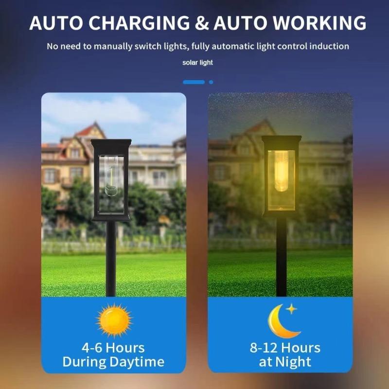 1/2PCS Solar Garden Light Waterproof Outdoor Tungsten Lawn Stake Lamp for Yard Pathway Patio Home Landscape Decoration Lighting