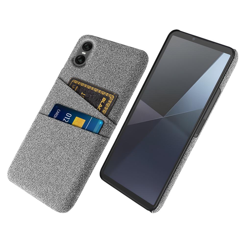 Pro Sony Xperia 10 VII Pouzdro Látka+Tvrdý PC Kryt na telefon s duálními sloty pro karty