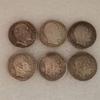 1901/1902/1903/1905/1906/1907 Edward VII Commemorative Collectible Souvenirs Silver Coins