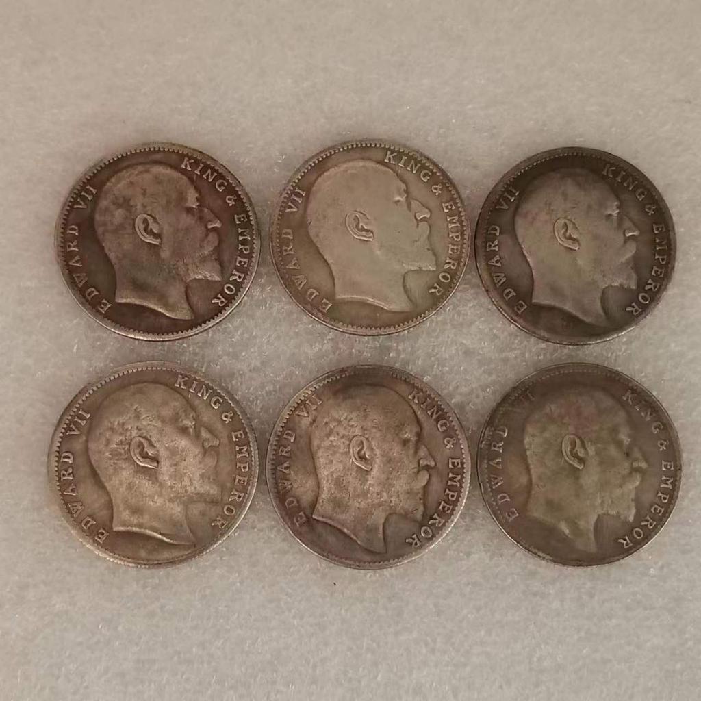 1901/1902/1903/1905/1906/1907 Edward VII Commemorative Collectible Souvenirs Silver Coins