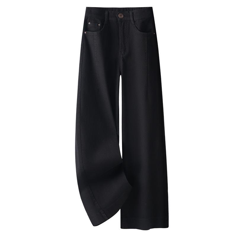 

2024 Женские джинсы цвета хаки с высокой посадкой, широкими штанинами и облегающего кроя 3XL