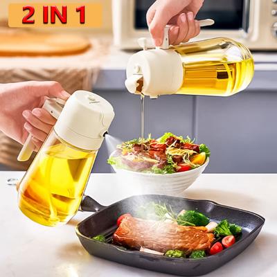 Drucktyp Glasöl Sprühölflasche Sprühölspender Ölkrug BBQ Küche Backen Braten Picknick Küchenwerkzeug Glasölspray