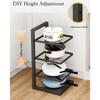 Kitchen Shelf Space-saving Kitchenware Storage Rack Adjustable Pot Rack 2-4 Tiers Under Sink/Corner Applicable