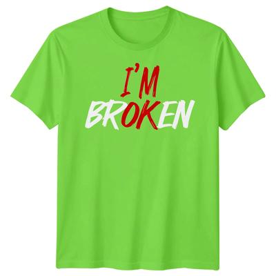 Mens Broken Typography Mental Health Awareness T-Shirt Tee Anxiety Emotional#MHA