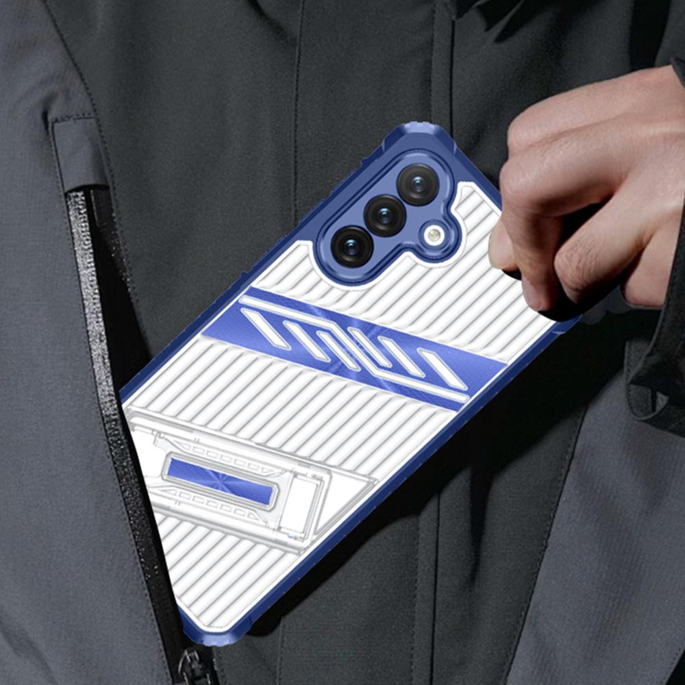 For Samsung Galaxy A35 5G Case Folding Kickstand PC+TPU Anti Drop Phone Cover