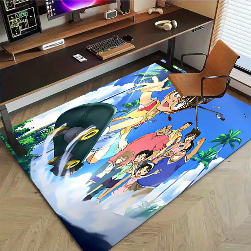 1pc Detective Conan Mystery Carpet for Playroom Bedroom Living Room Sofa Home Decor,kids Game Area Rug Non-slip Floor Mat Y72324