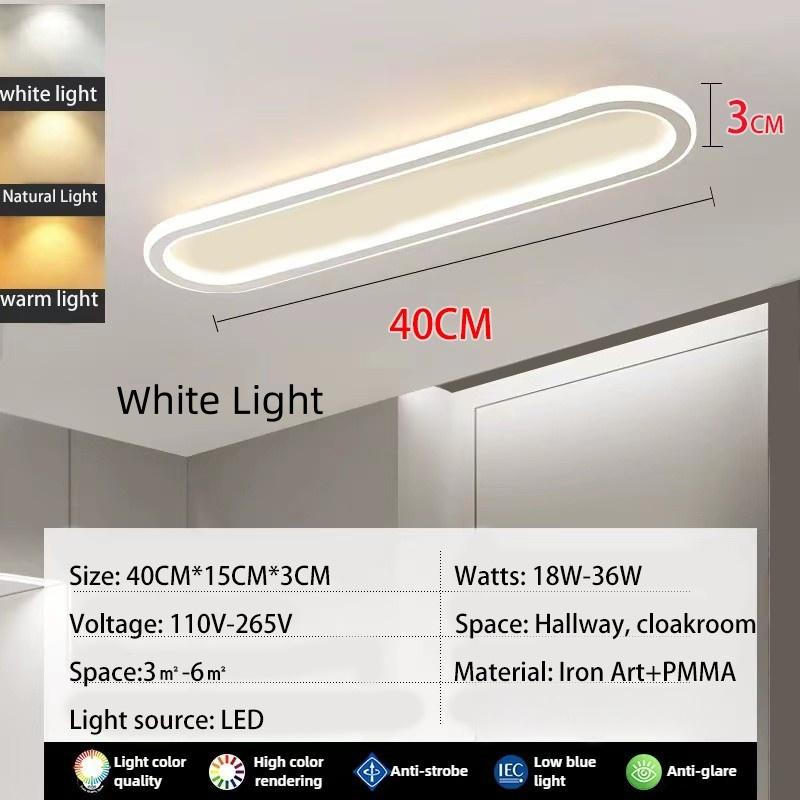 Household Minimalist LED Ceiling Light Remote Control 3 Lighting Modes Corridor Ultra-thin Lighting Lamp
