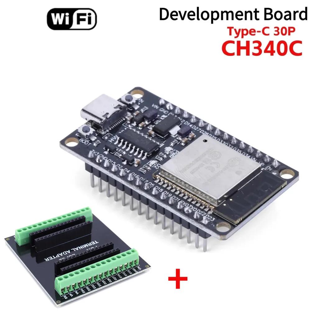 ESP32 30P Development Board WiFi+Bluetooth Module Ultra-Low Power Consumption Dual Core 30Pin ESP32-WROOM-32S 32D CP2102/CH340C