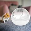 Hamster Sand Bath Toilet Bathtub Pet Bathroom Cute Shape Clear Bath House Hamster Sand Bath Container for Chinchilla Hedgehog, Transparent