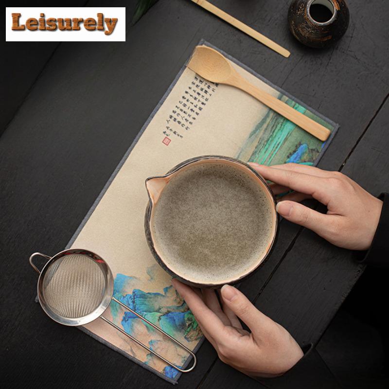 8PCS Japanese Power Yin Matcha Set Safe Bamboo Whisk Teaspoon Tea Sets Whisk Stand Beverage Shop Tea-making Tools Accessories