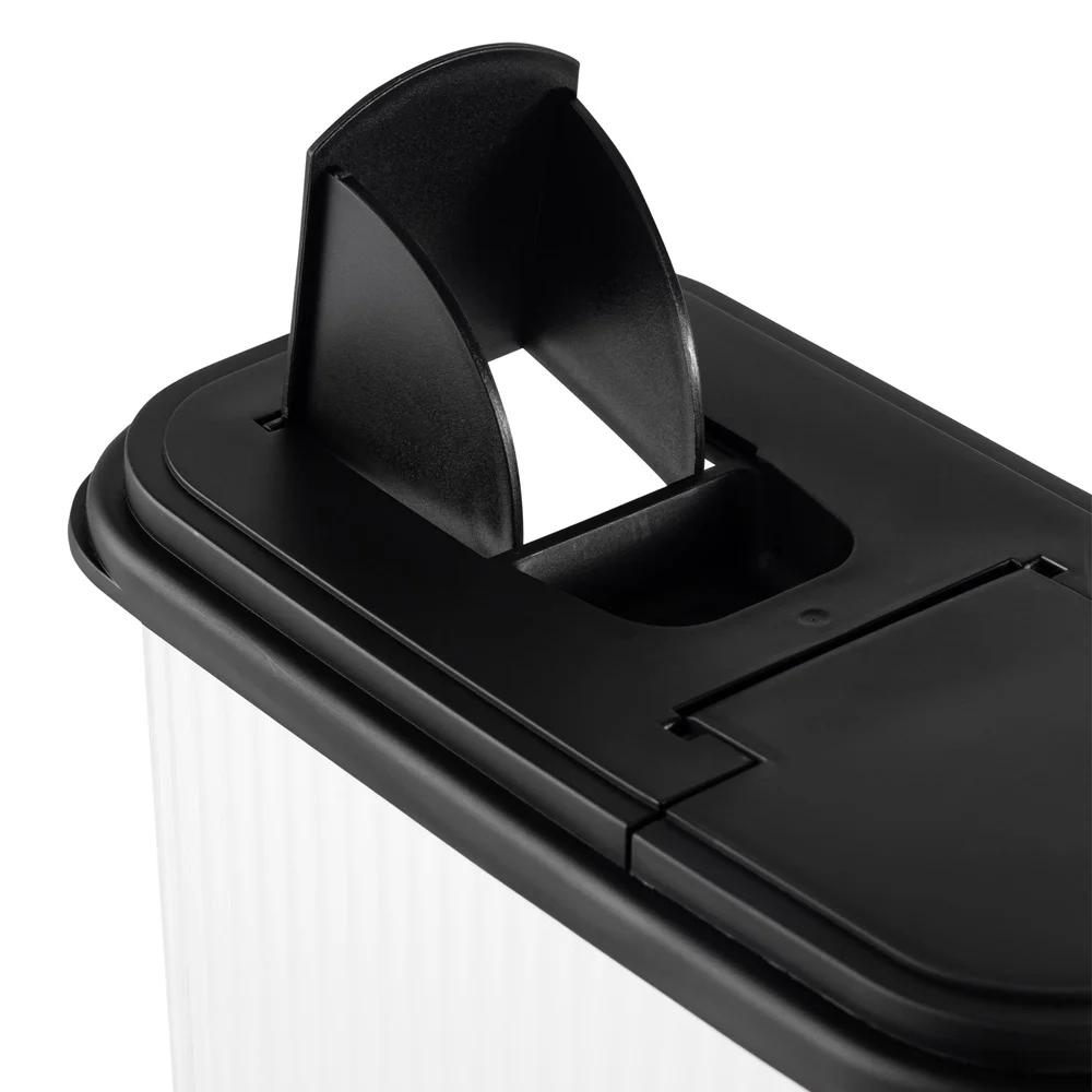 4QT Cereal Storage Container with Spout Lid Airtight Kitchen Organizer Clear Plastic Dry Goods