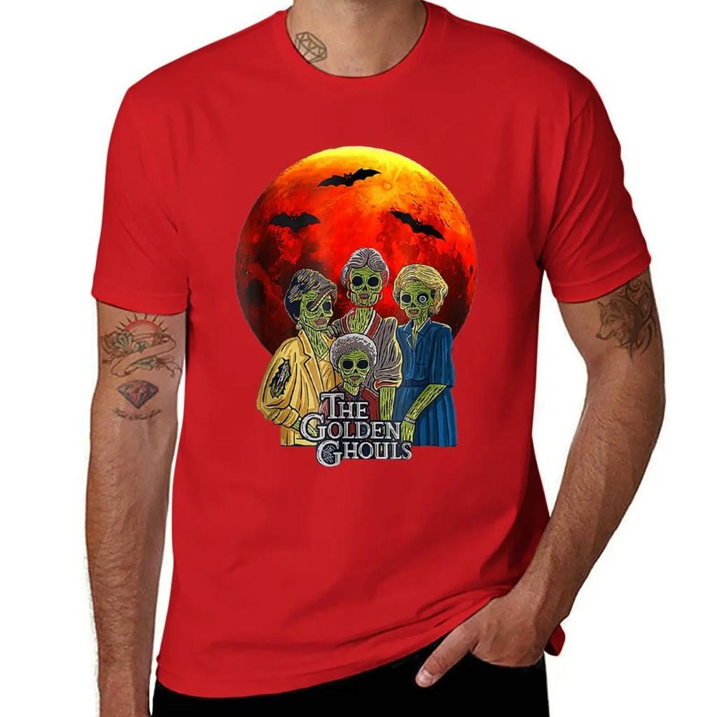 The Golden Ghouls TShirt Anime Tshirt Graphics Blacks Mens T Shirts