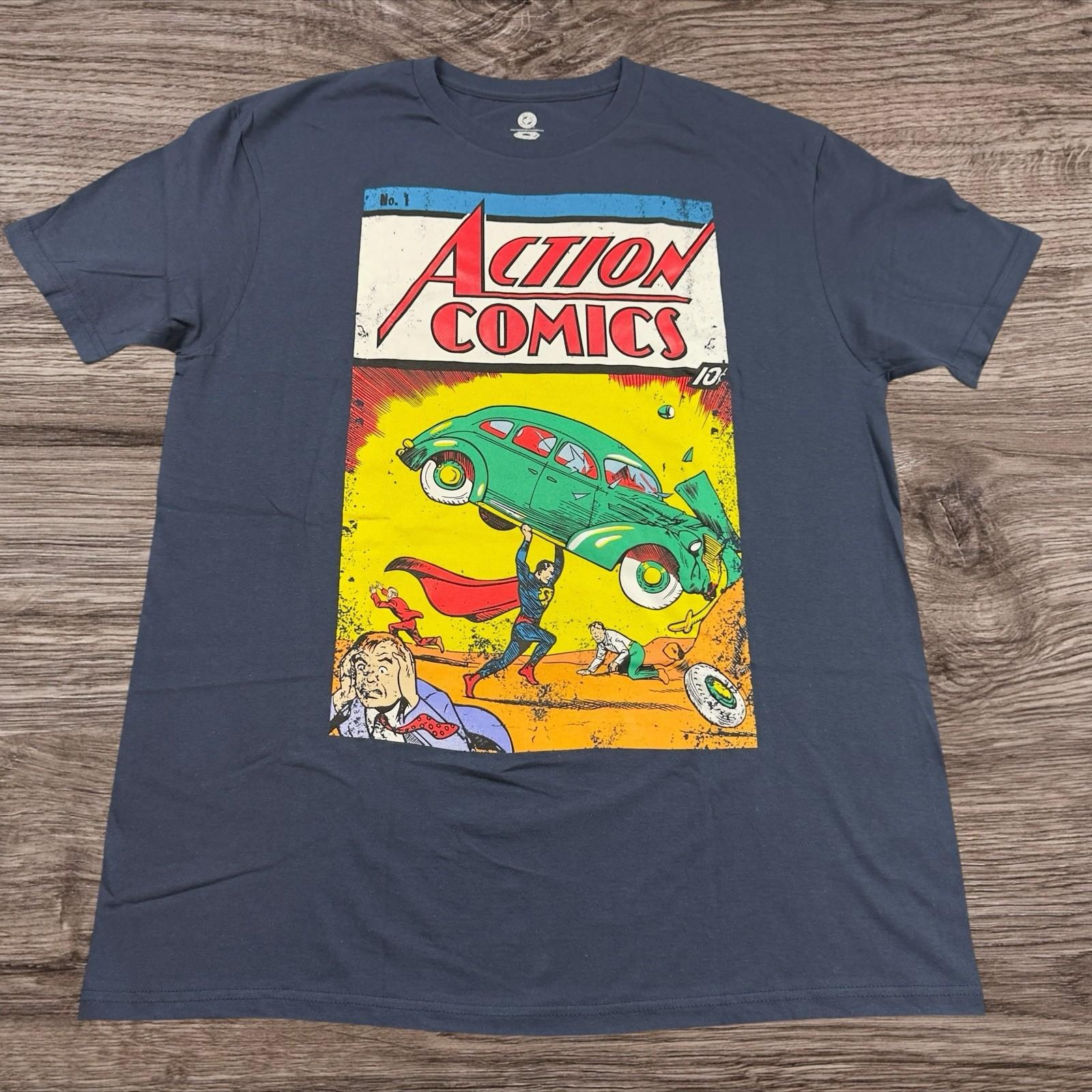 Superman Action Comics Issue 1 Cover / Graphic Adult Size Large Unisex T-Shirt XXXXL