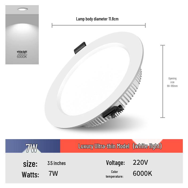4-6 Zoll Einbaustrahler, 12-Loch Deckenleuchte für Wohn-, Schlaf- und Esszimmer