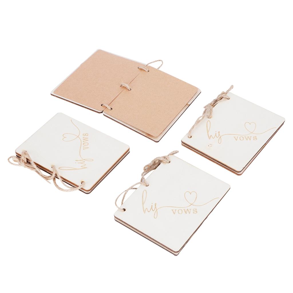 2 Sets Wedding Vow Books Exquisite Gift Card Declaration Booklets Props SuppliesStyle 2