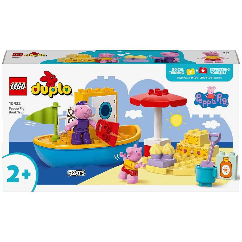 LEGO Duplo Peppa Pig Bootsfahrt Spielzeug Geschenk Geburtstagsblock Pädagogisch Weihnachten Jungen Mädchen Kinder 1,5 Jahre alt 2 Jahre alt 4 Jahre alt