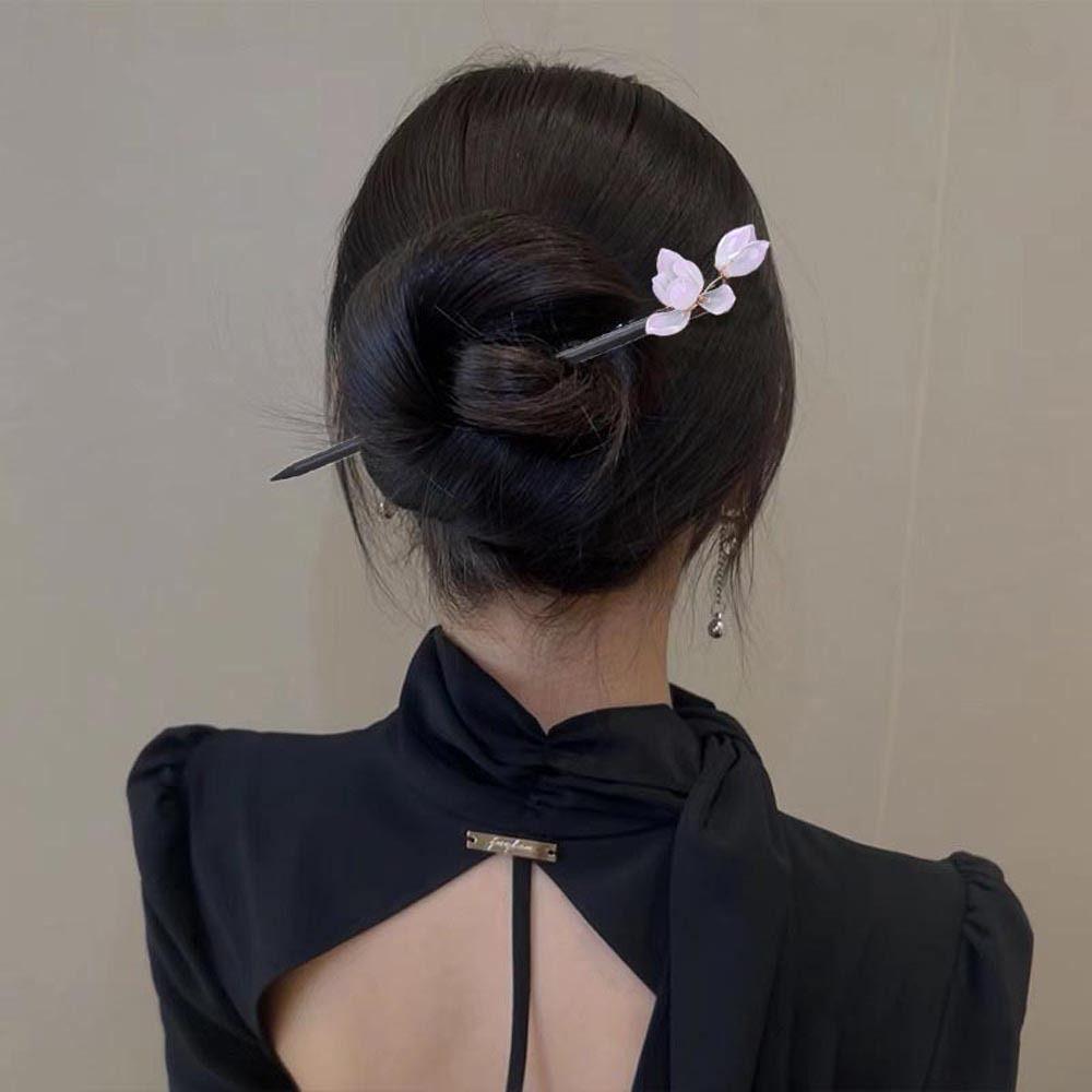 

Wooden Braided Hairpins Pearl Women Hair Sticks Hair Clip Korean Hanfu Hairpins Chinese Hair Fork