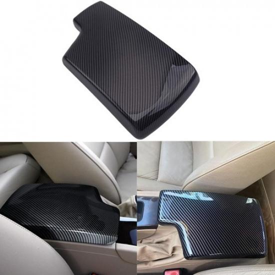 For BMW 3 Series E90 E91 E92 E93 Carbon Fiber Armrest Center Console Pad Cover