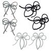 6Pcs Beaded Pearls Bowknot Shoe Buckles Stylish Butterfly Footwear Decorations Unique Shoe Accessories for Women