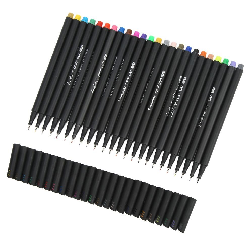 0.4mm Thin Tip Fineliner Pens 24 Colors Drawing Markers Fineliner Color Pens Set  Journaling