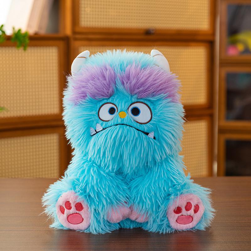 Adorable Sulley Plush Cushion With Long Hair For Kids Bedroom Decor And Gift