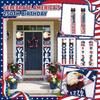 American Independence Day Flag Hanging Door Curtain Door Flag