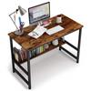 Embrace Life Simple Work Flat PC Study Space Storage Desk with Lower Computer Office Width 80cm X Depth 45cm X Easy To Single Study Retro Color Desk,