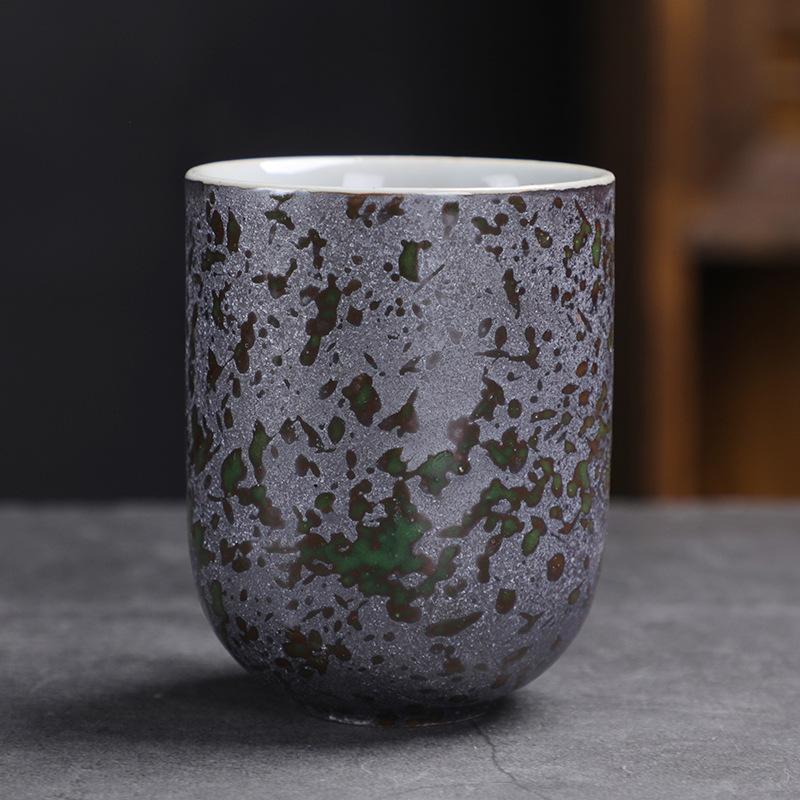 Retro coarse pottery teacup master cup single large Japanese ceramic kung fu tea set tea cup espresso cup