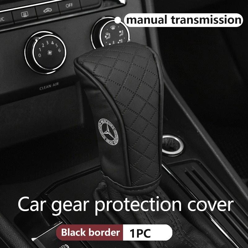 Car Styling Shift Handle Cover Leather Non-slip Automatic Gear Sheath Accessories For Benz AMG VIANO GLB GLC W108 W124 W126 W169