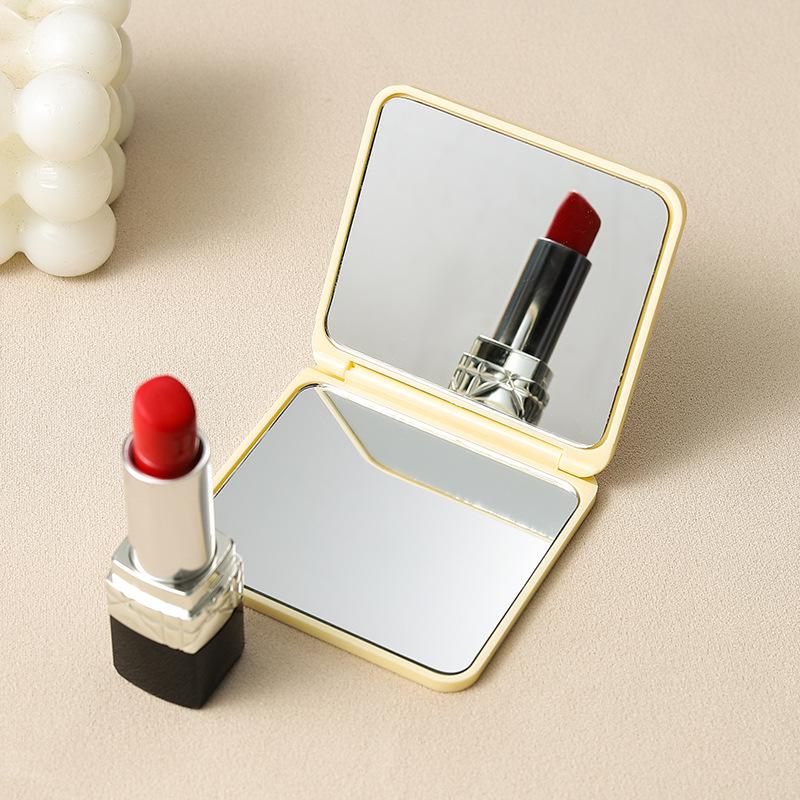 Portable Double-Sided HD Makeup Mirror - Mini Folding Handheld Square Mirror