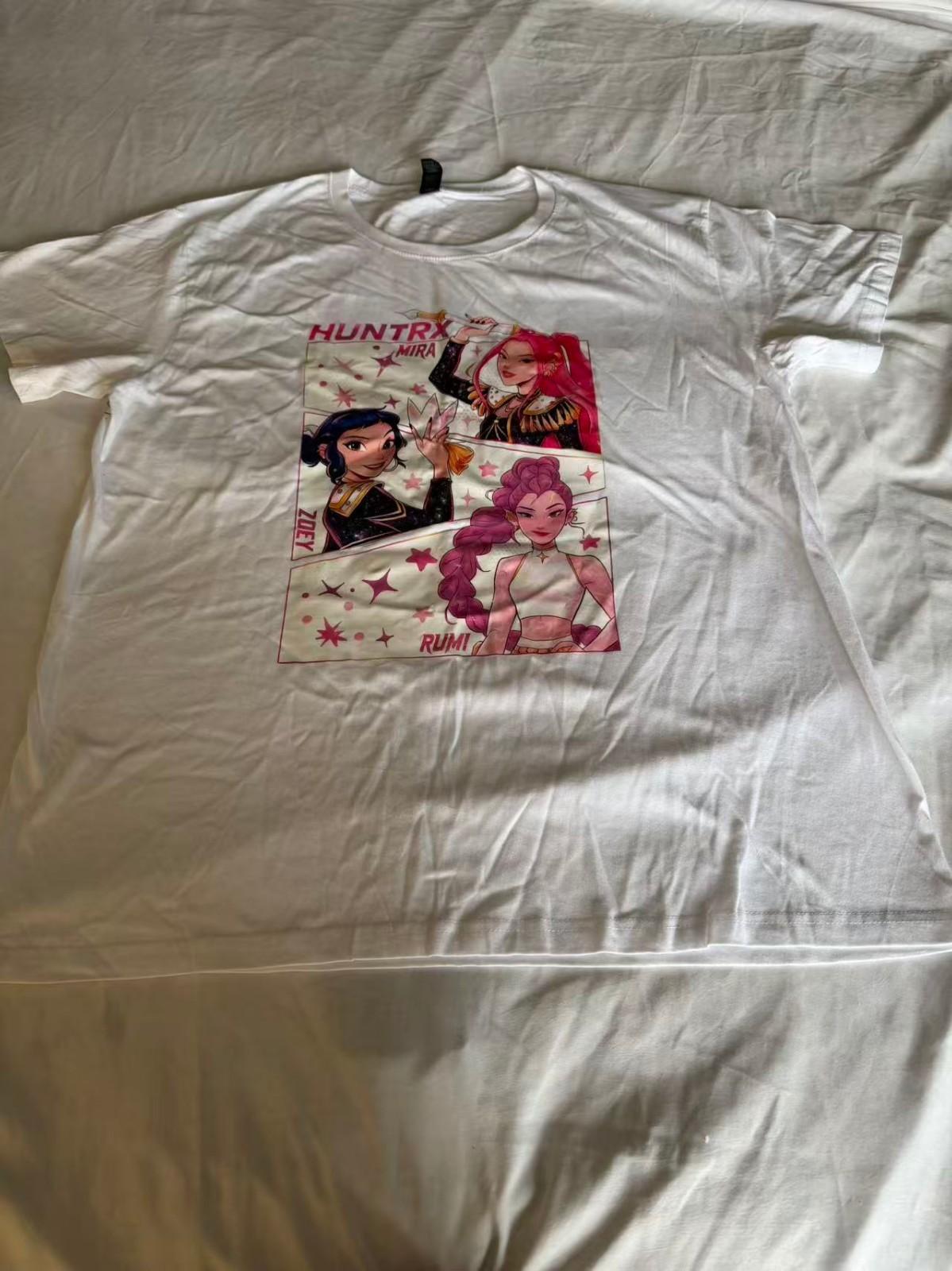 HUNTRX MIRA ZOEY RUMI Graphic T-Shirt | New 100% Cotton White Tee | Size XL XXXL