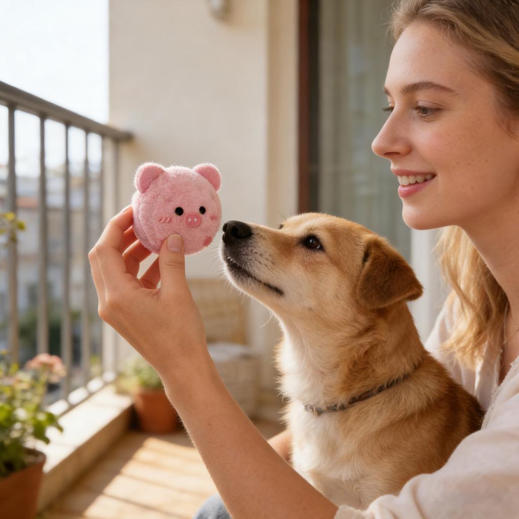 Plush Pet Toy , Built-In Tpr Spikes, Squeaky Dog Toys For Chewing And Self-Entertainment, Suitable For Small To Medium-Sized Pet.