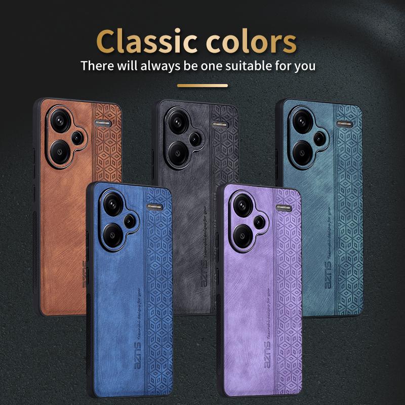 AZNS For Xiaomi Redmi Note 13 Pro+ 5G Case Imprinted PU Leather+TPU Cell Phone Cover