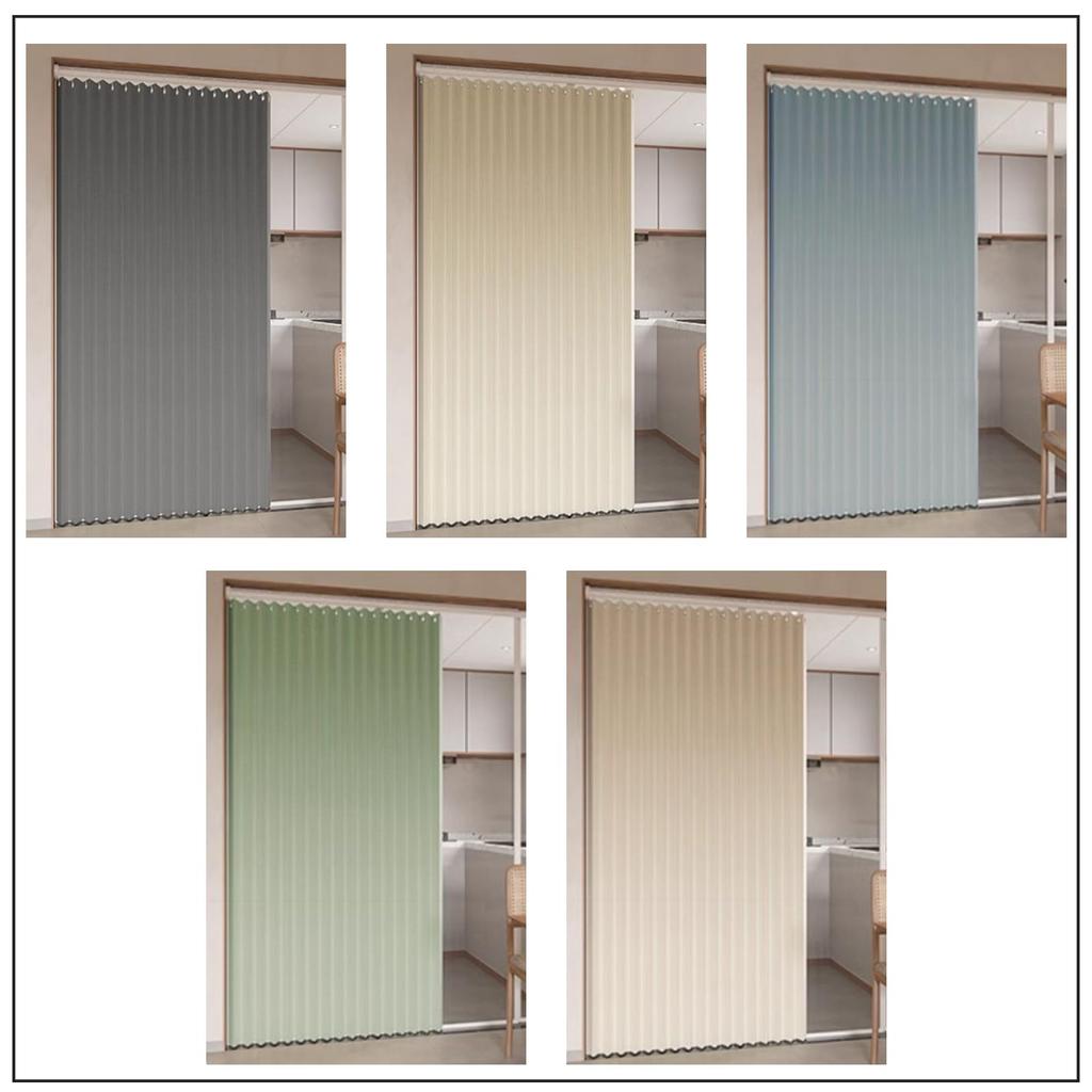 Blackout Room Insulated Accordion Door Privacy Screen for Living 1 Panel Curtain, Divider, Curtain, Entryway, Kitchen, Room,