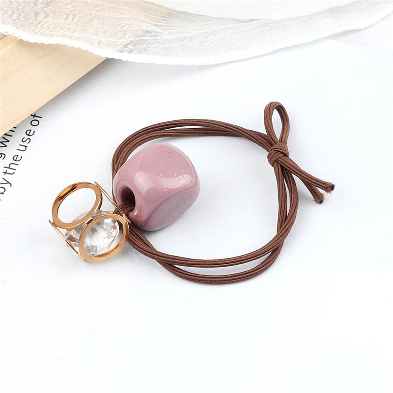 Korean Crystal Beads Headband Women Girls Hair Bands Fashion Elastic Scrunchies Hair Accessories Headwear Ponytail Holder Gifts