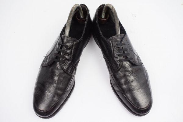 80s-90s? Vintage Goodyear Welt Leather U-Tip Shoes Black 8D / 25.5-26.0(USED)