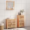 Vidaxl 3-Cz. Bathroom Furniture Set, Solid Walnut Wood