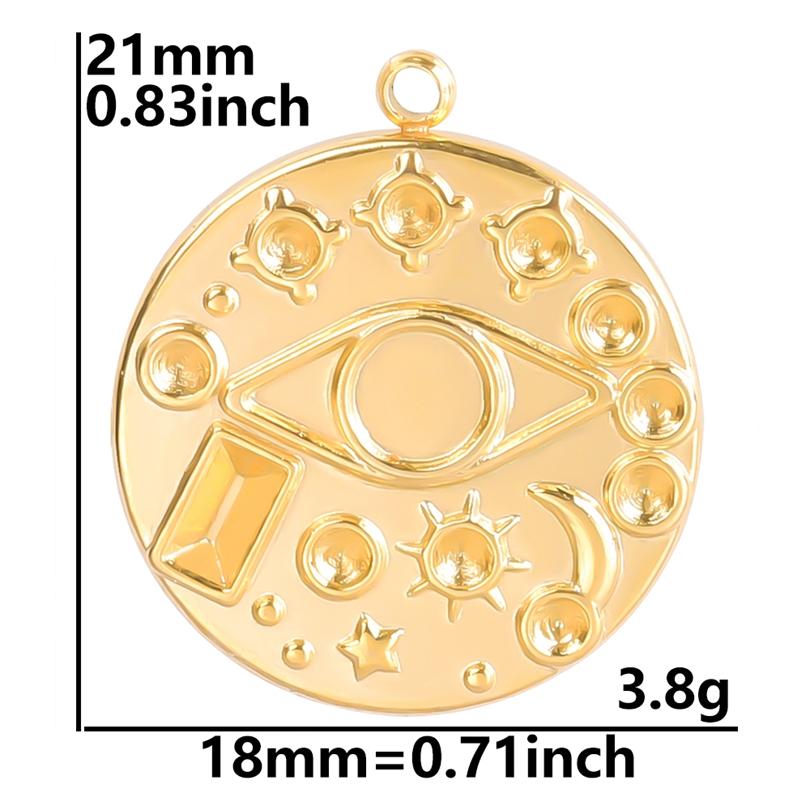 5pcs/Lot Gold Color Animal Butterfly Charm Ojo Turco Stainless Steel Charms For Jewelry Making Supplies Skull Head Star Moon Eye