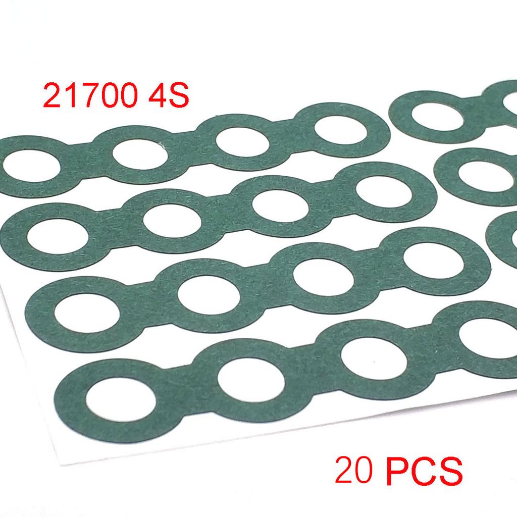 100pcs Self-Adhesive 21700 18650 26650 Battery Insulating Gasket, Hollow Paperboard Electrical Insulation Pad Rings 1S-8S Solid