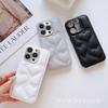 For iPhone 17 16 15 14 Pro Max Air Plus Love Hearts Embossed Leather Camera Lens Protector Full Protection Soft Back Cover