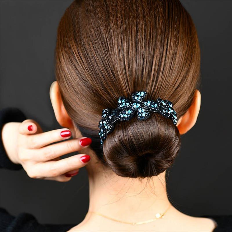 Korean Version Hair Reel with Diamond Headgear Ball Head Adult Simple Fashion Versatile Lady Top Clip Head Flower