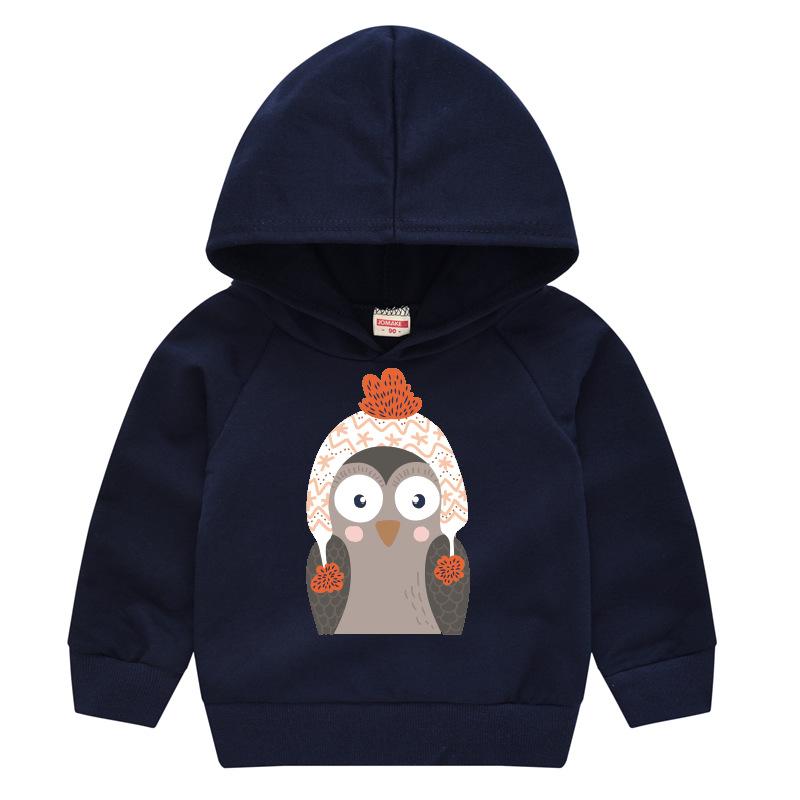 Frühling und Herbst Kindermode Kapuzenpullover Jungen und Mädchen Cartoon Druck Pullover Langarm Tops