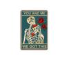 Anime Skeleton Wall Painting Vintage Metal Poster Board Modern Aesthetics Home Decoration Tin Sign Bar Garage Decor Plate Sign